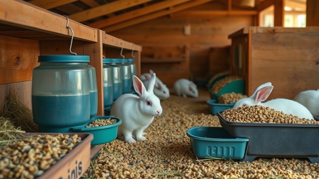 Domestic rabbit care — hutches, hay, pellets, grooming. energy use and real operating costs